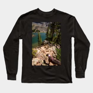 Glacier Lake Colorado- Lake Agnes Long Sleeve T-Shirt